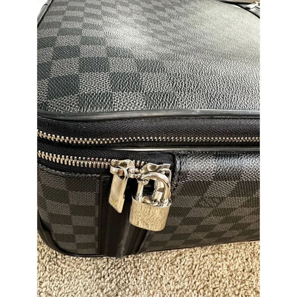 LOUIS VUITTON Pegase Legere 55 Business Graphite Carryon w/ Cover, Dust Bag & Bo